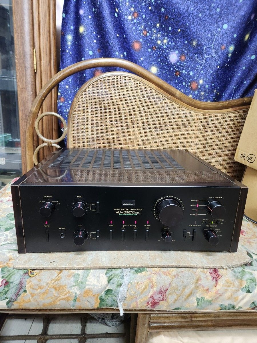 山水最高峰!フルレストア済完動超美品!山水プリメインアンプAU-D907G