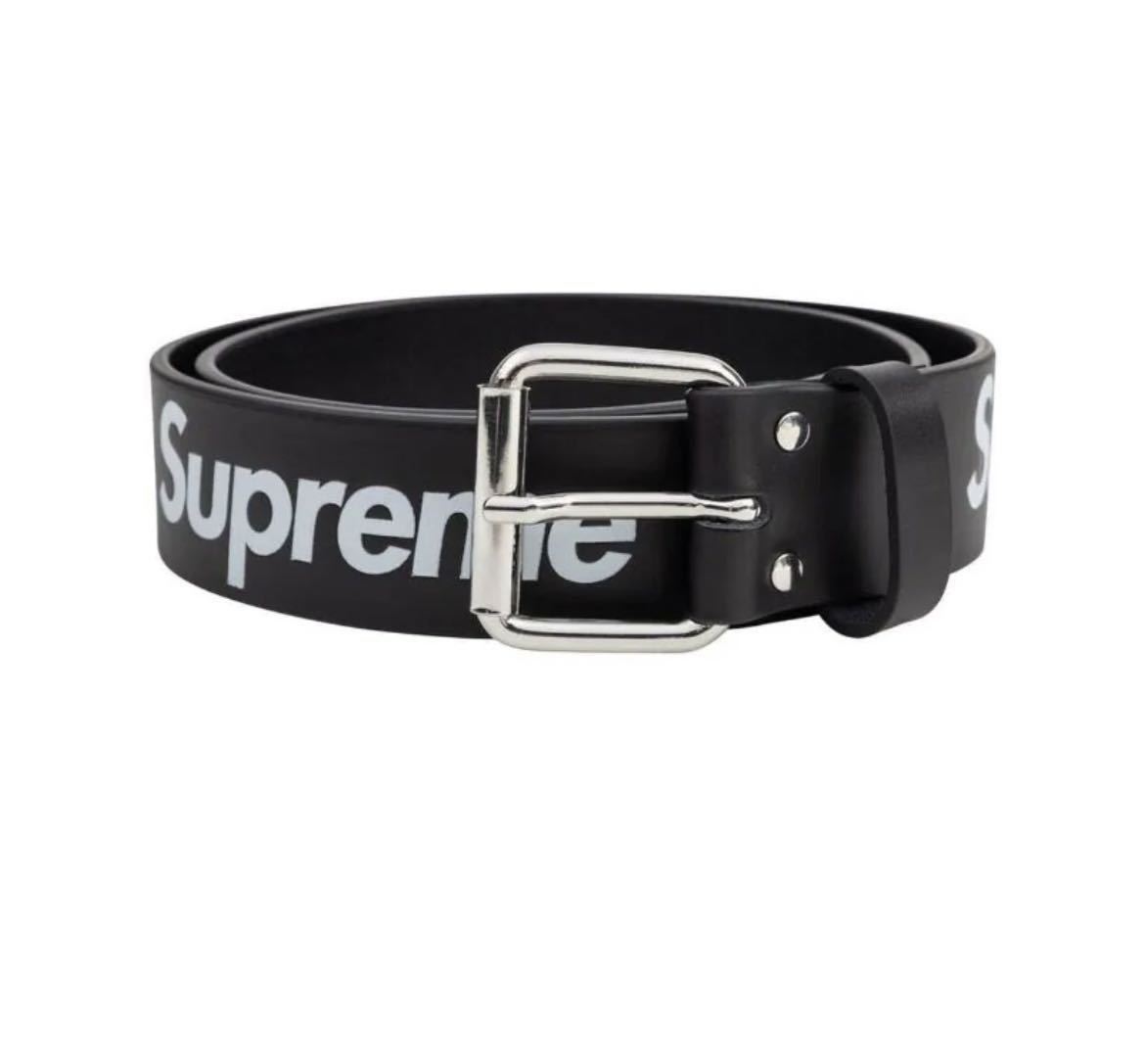 22ss Supreme Repeat Leather Belt ” Black ” 新品 サイズ S/M