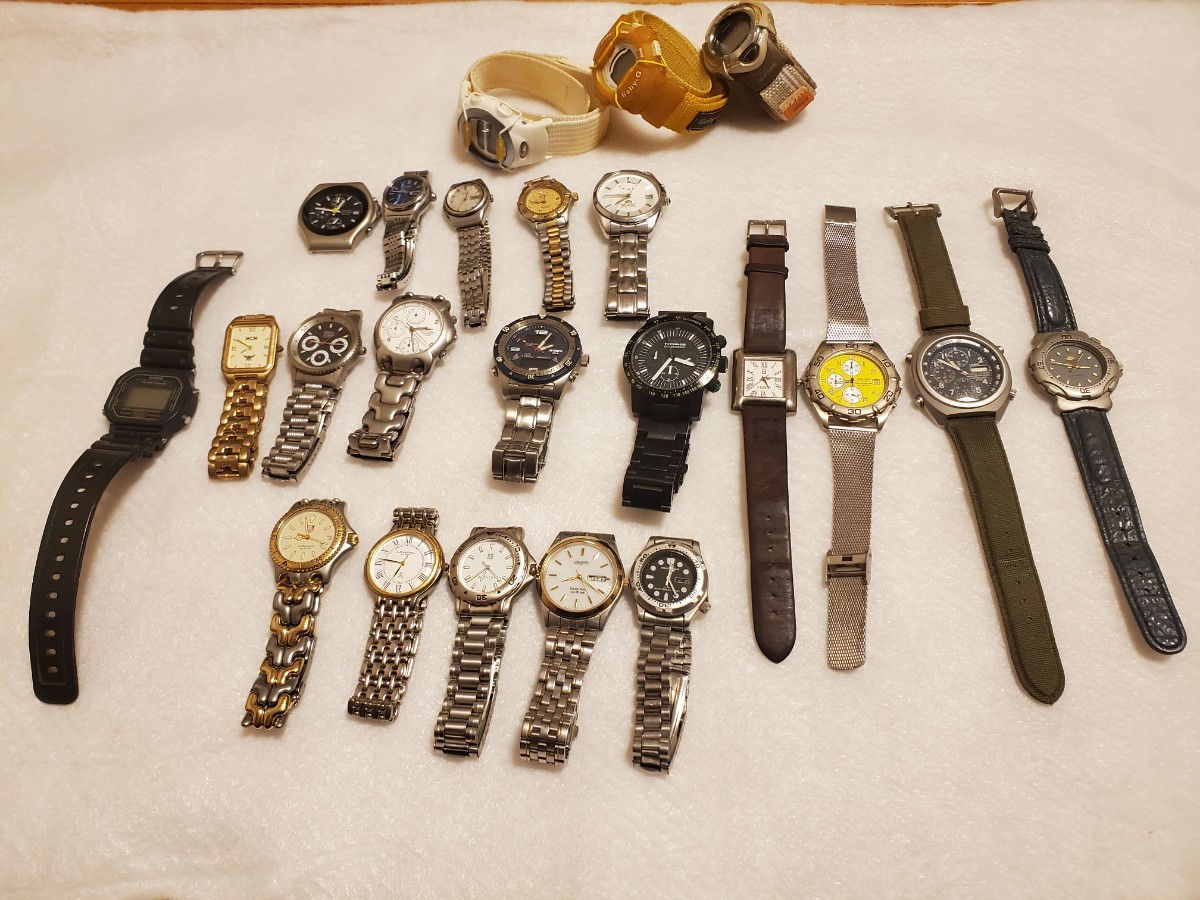 腕時計☆まとめ売り☆23点☆ジャンク☆FENDI☆GIVENCHY☆SEIKO☆CITIZEN☆CASIO☆ ☆セイコー☆G-SHOCK☆babyG☆カシオ☆AVIREX☆テクノス_画像1