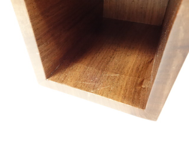 北海道手作り小物 ウォールナット材Ｃ　ペン立て 木製 ペンスタンド ぺんたて 家具屋の職人が製作_画像8