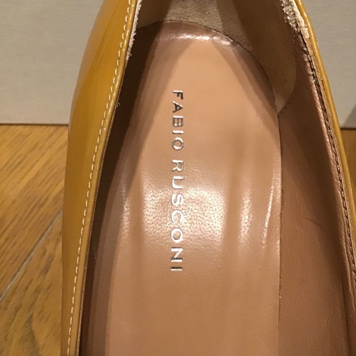 * fabio rusko-niFABIO RUSCONI pumps po Inte dotu enamel 37 24cm beige unused United Arrows 