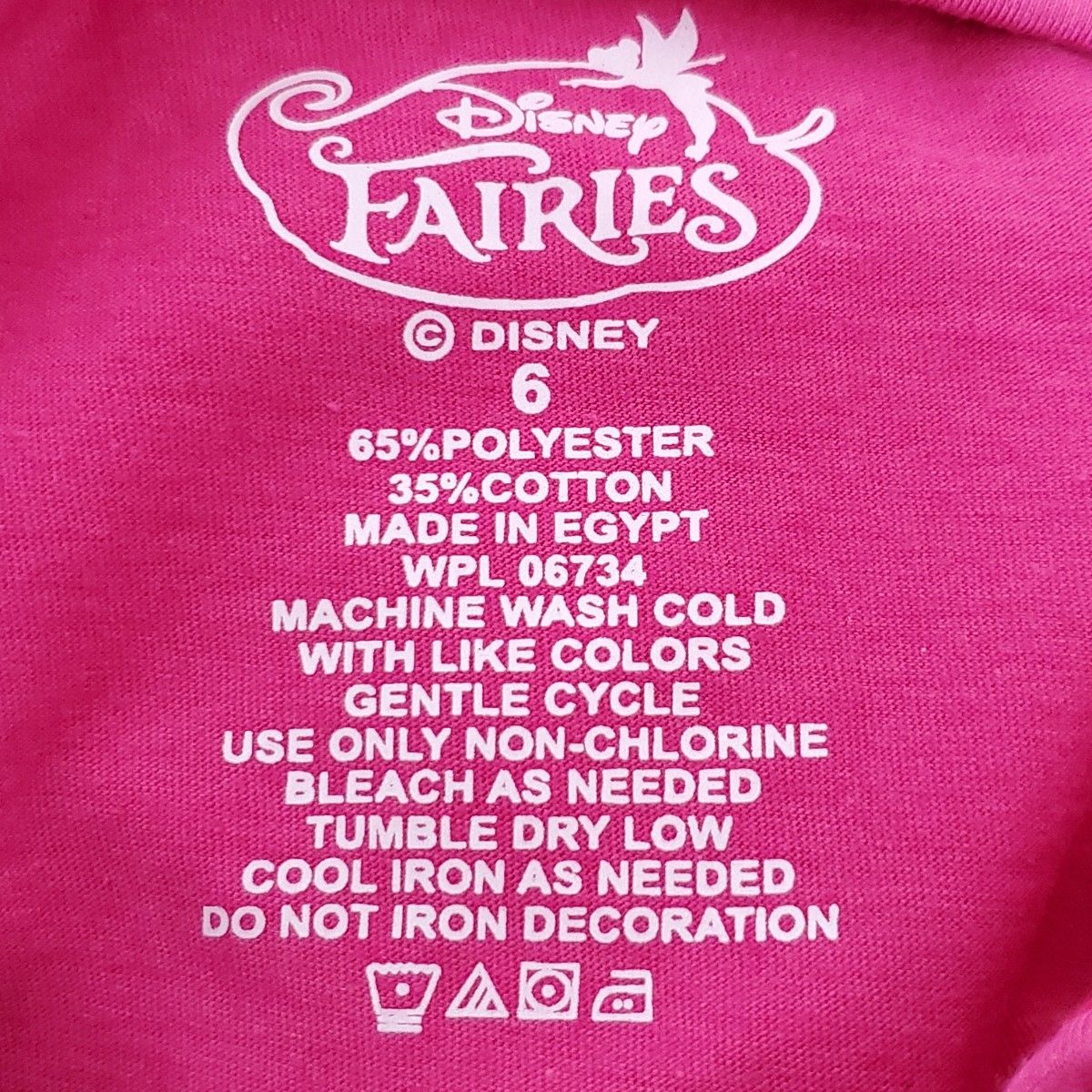 新品 Disney ディズニー FAIRIES ティンカーベル ワンピース 半袖Tシャツ  6サイズ 110～120 ピンク