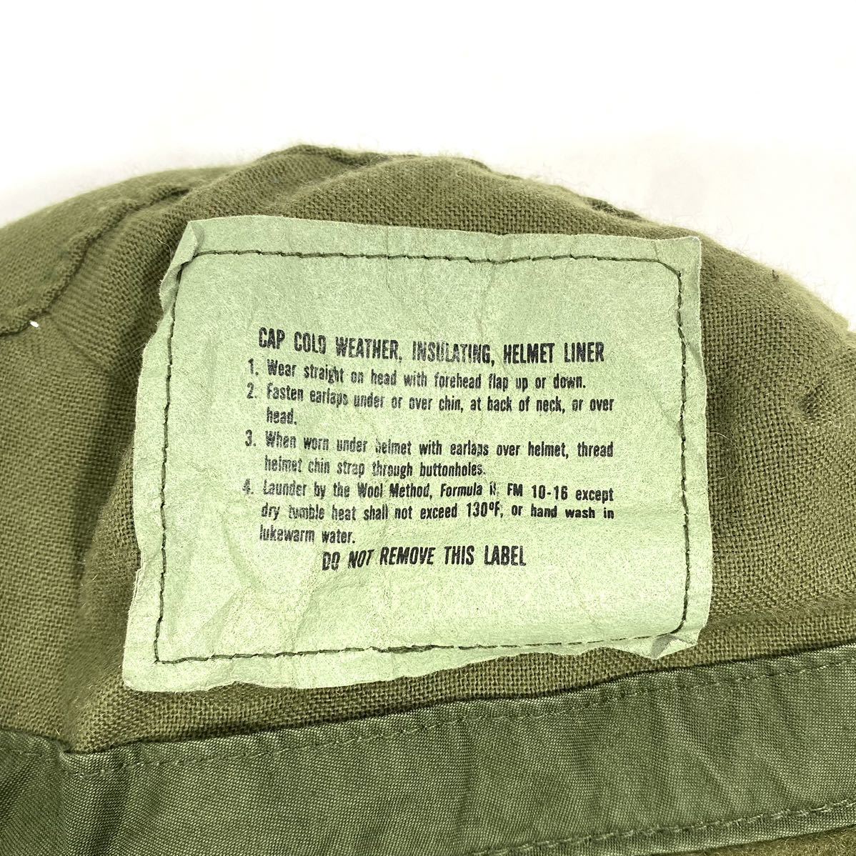 ■ 80s 80年代 ビンテージ 84年製 US ARMY Insulating Helmet Liner 寒冷地用ヘルメットライナー サイズ7 1/4 アメリカ軍 米軍 防寒帽 ■の画像6