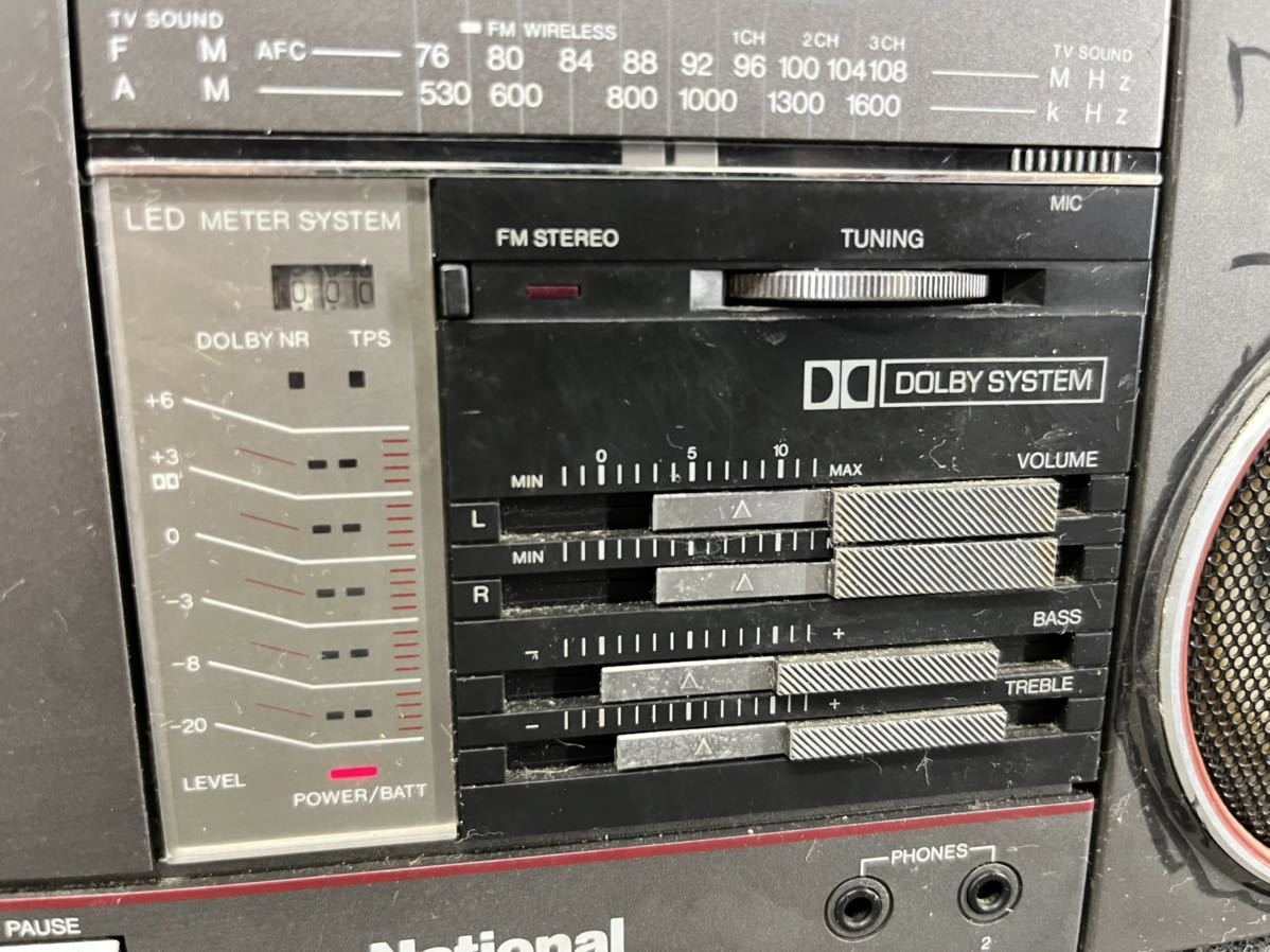 ナショナル National ラジカセ RX-C50 昭和レトロ 当時物 stereo cassette deck tuner amplifier ビンテージ ジャンクの画像2