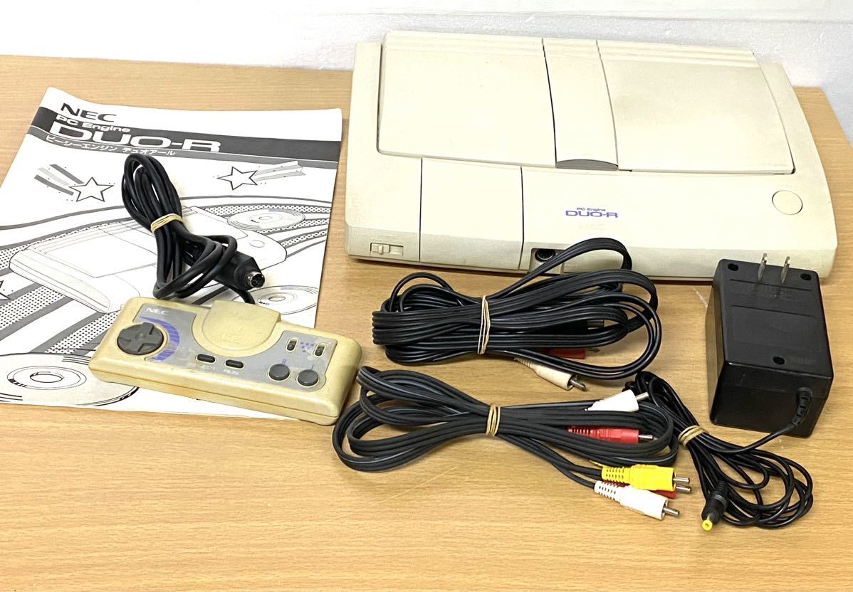 ★ NEC PC Engine DUO-R PI-T610 PCエンジン アダプター 説明書 コントローラー付き 動作品 ゲーム機 本体
