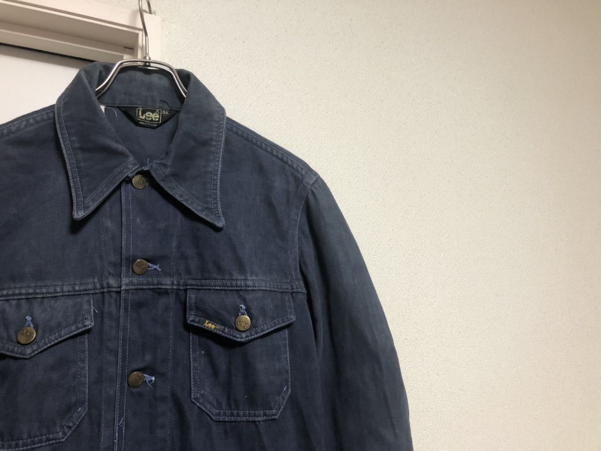 70s ヴィンテージ MADE IN USA アメリカ製リーLeeモールスキンネイビージャケットsize S_画像3