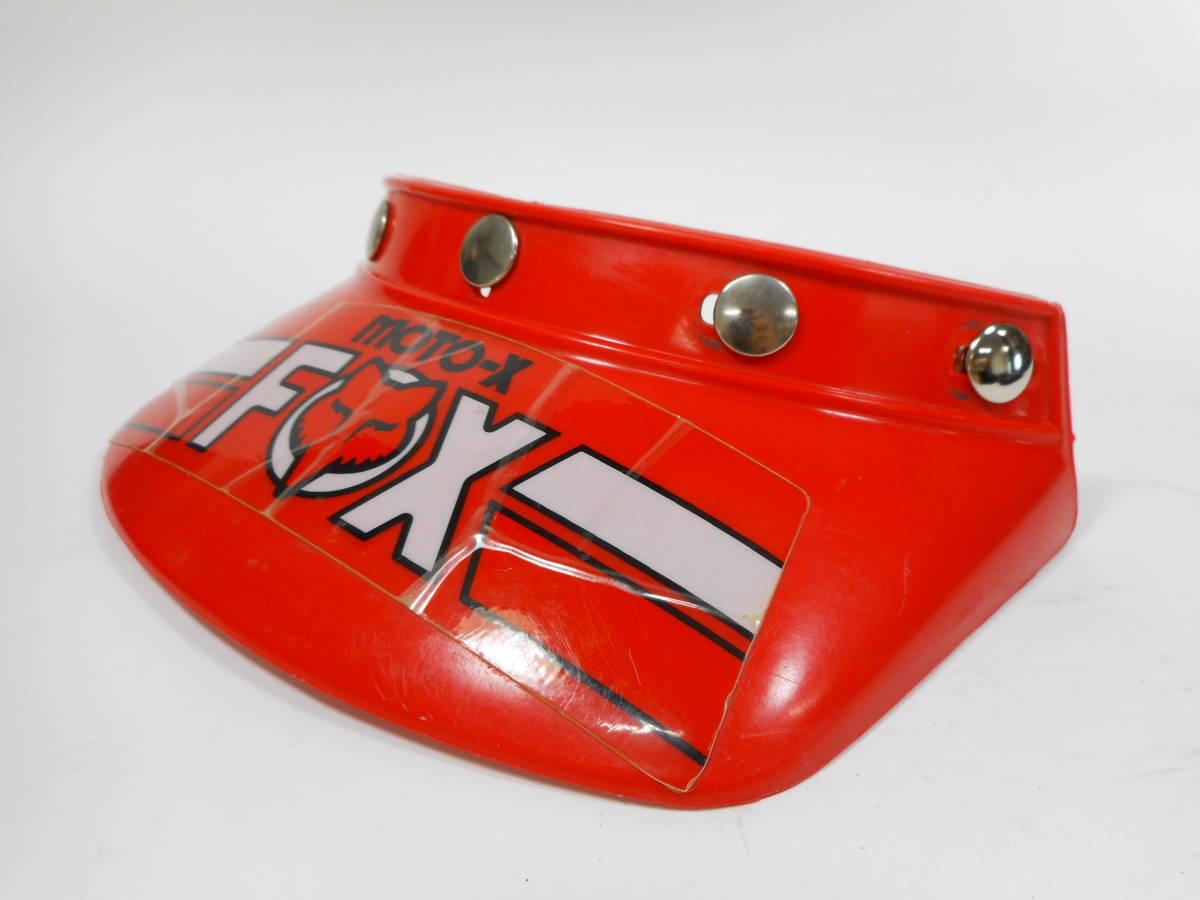 70s FOX MOTO-X Vintage козырек красный * 70 годы 80 годы bell MOTO 3 MOTO III RT SUPER MAGNUM Magnum Vintage MX шлем и т.п. 