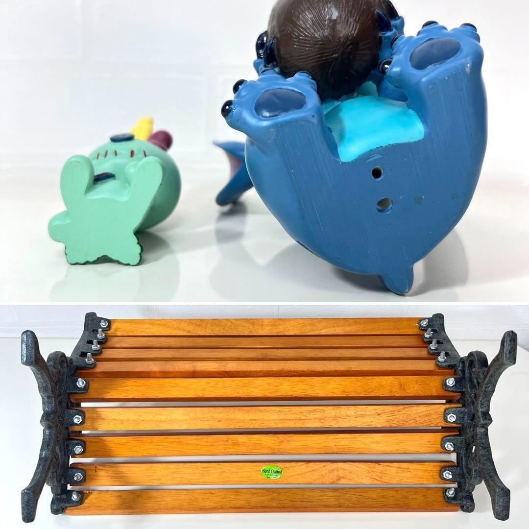 希少 極美品☆加藤工芸 ディズニー(Disney) リロ&スティッチ ベンチ