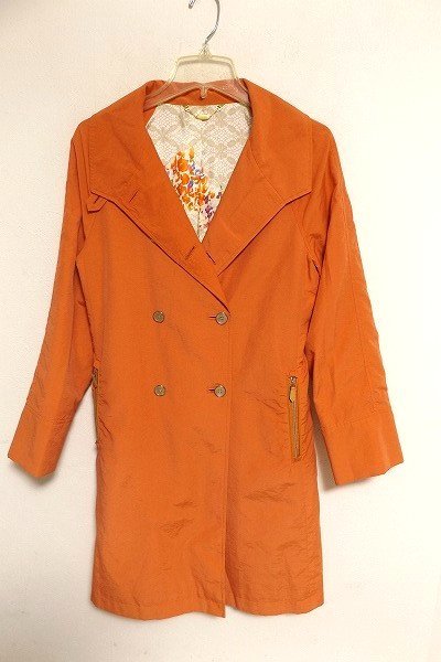 z10915:SCAPA( Scapa ) nylon & cotton trench coat /. orange /38/ spring coat 