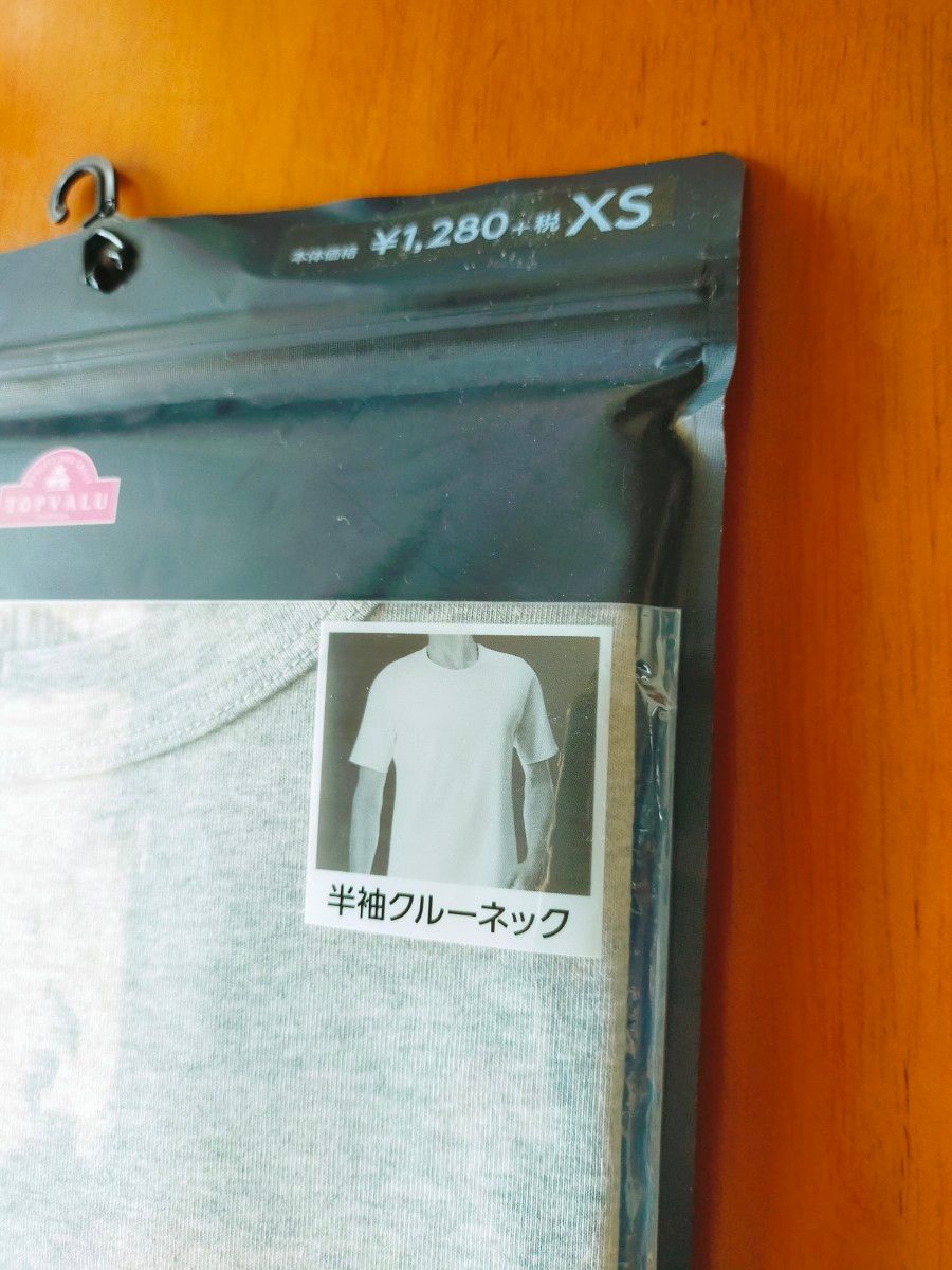 新品 未使用 XSサイズ メンズ 半袖クルーネックシャツ キャサリンハムネット Tシャツ グレー 定価1408円 メンズTシャツ