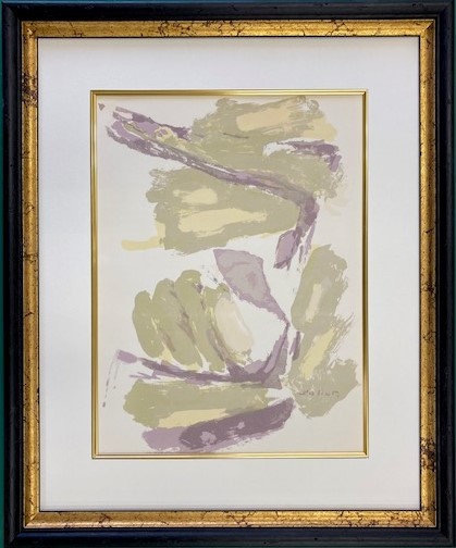 【特価】　≪　　ピエール・パリュ　　≫　　 オリジナルリトグラフ【石版画】　HOMMMAGE A GEORGES BRAQUE 1964年 　DERRIERE LE MIROIR