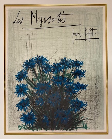 【特価】　≪　　ベルナール 　ビュッフェ　　≫　　オリジナル リトグラフ【石版画】 　LE MYOSOTIS 　 1966年　 BERNARD　 BUFFET