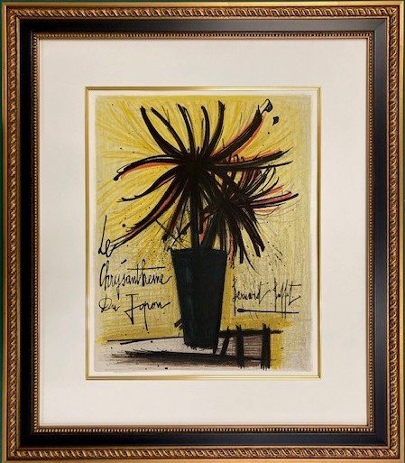 【特価】　≪　　ベルナール 　ビュッフェ　　≫　　オリジナル リトグラフ【石版画】 　LE CHRYSANTHEMES 　 1966年　 BERNARD　 BUFFET