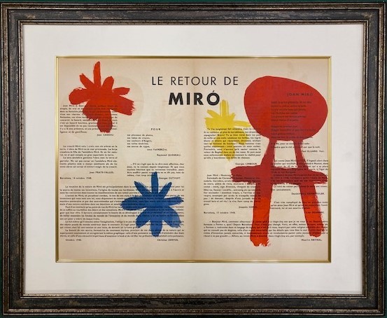 【特価】　≪　　 　ミロ　 　　≫　　オリジナルリトグラフ【石版画】　　　1948年　Ⅲ　　 JOAN　MIRO 　　DERRIERE　LE　MIROIR