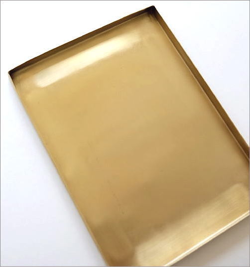 トレー ゴールド 真鍮 アンティーク インテリア 小物入れ 卓上 収納トレー ペントレー デスクトレー ブラスレクトトレイ L_画像4