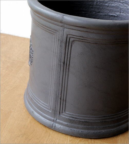  pot cover stylish round antique cement round planter pot L [B color ] free shipping ( one part region excepting ) mty8814b