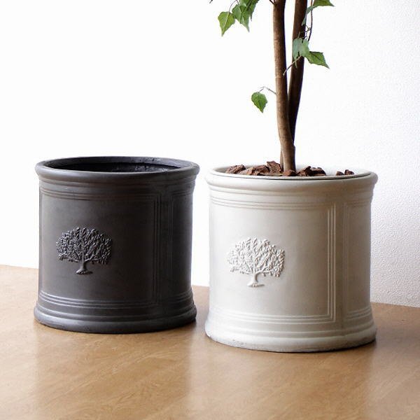  pot cover stylish round antique cement round planter pot L [B color ] free shipping ( one part region excepting ) mty8814b