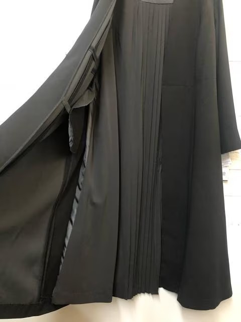 新品 3L喪服礼服ブラックフォーマル黒フロントプリーツワンピース s895