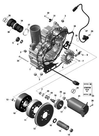 SEADOO GTX 170'20 OEM section (Engine-Magneto-And-Electric-Starter) parts Used [S7017-31]_画像3