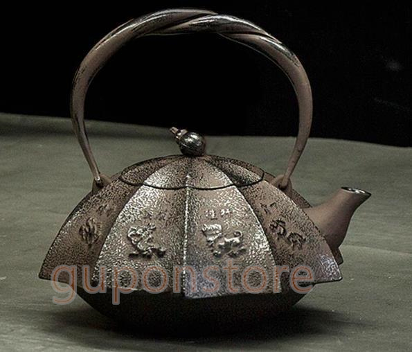 распродажа! [ дракон сырой 9 .] чугун производства металлический чайник .. металлический чайник ручная работа покрытие нет . металлический чайник ....... чай. инструмент teapot 1.3L
