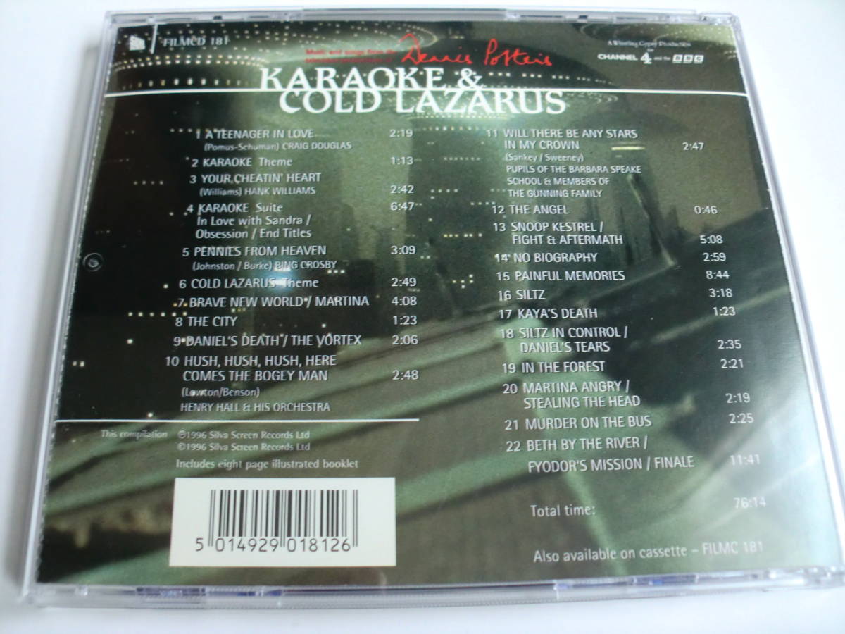 「KARAOKE/COLD LAZARUS」OST　クリストファー・ガニング（音楽）22曲　輸入盤_画像2