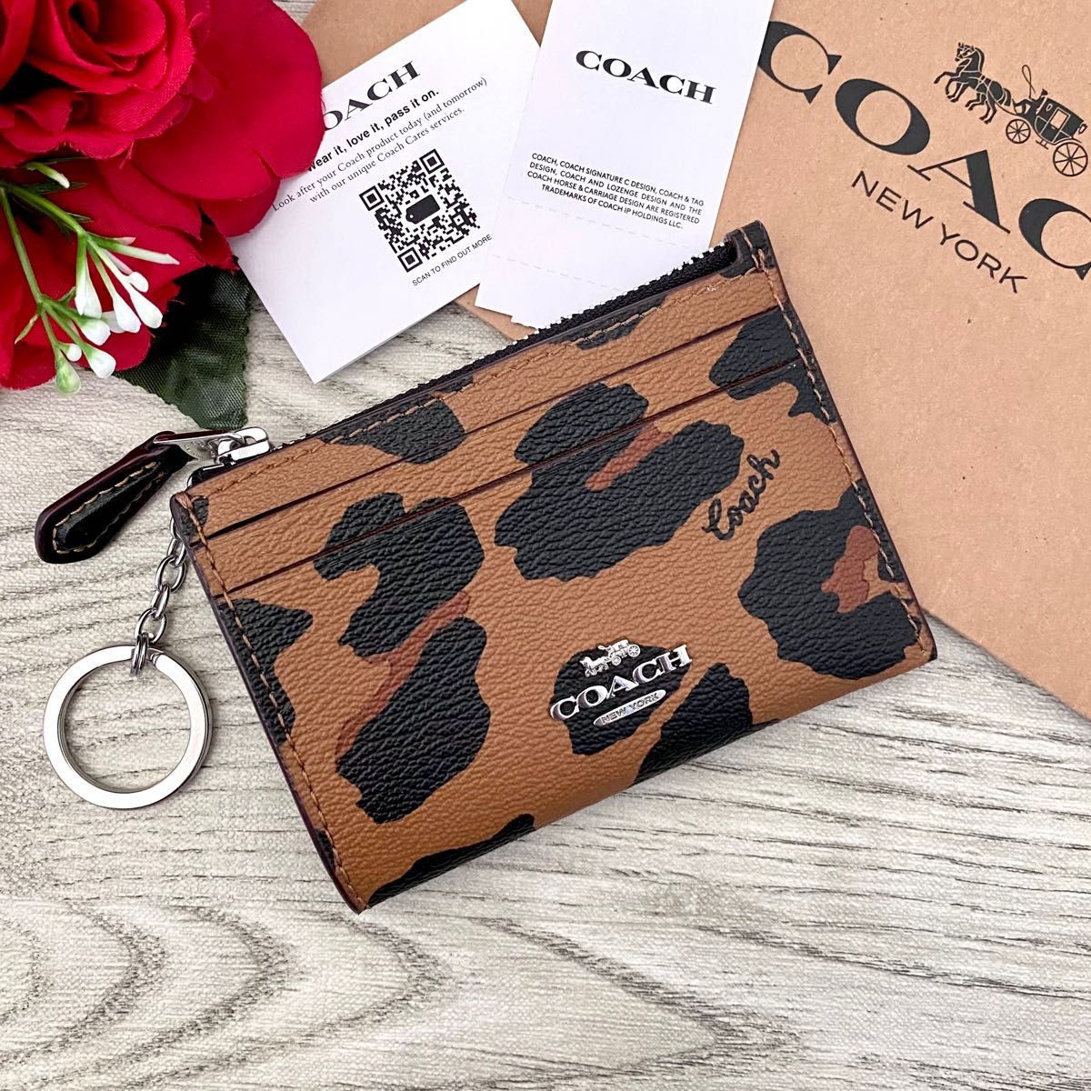 新品》COACH コーチ コインケース ブラウン アニマル|PayPayフリマ
