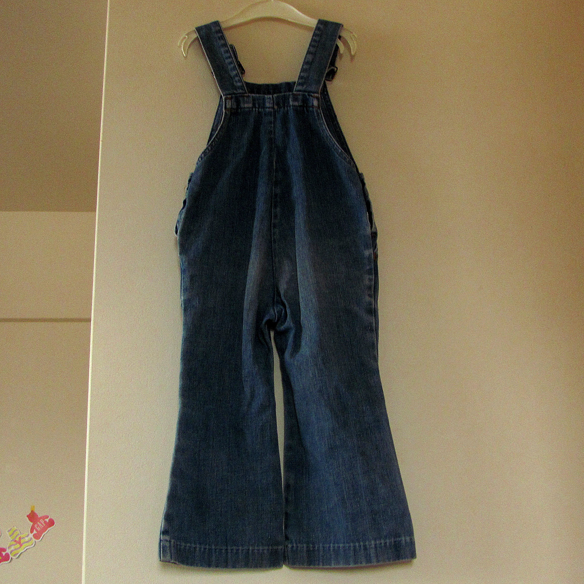 【オーバーオール】ビンテージ 子供用 Levi's リーバイス 1970s オレンジタブ アメリカ製 4歳 ワーク ベルボトム レア_画像2