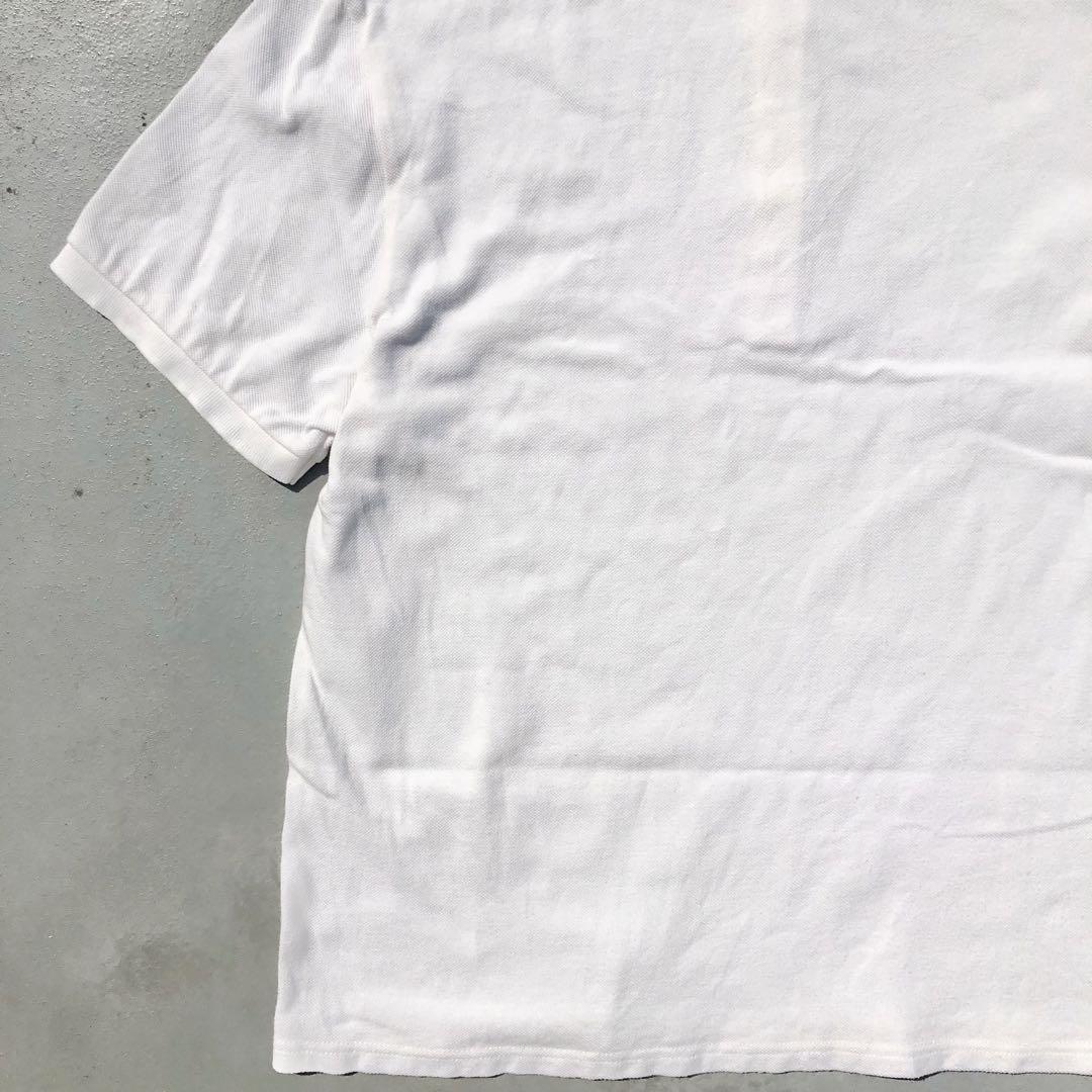 LACOSTE ラコステ 白ワニ 刺繍ロゴ 半袖 ポロシャツ サイズ4 M LACOSTE ラコステ 白ワニ 刺繍ロゴ 半袖 ポロシャツ サイズ4 M