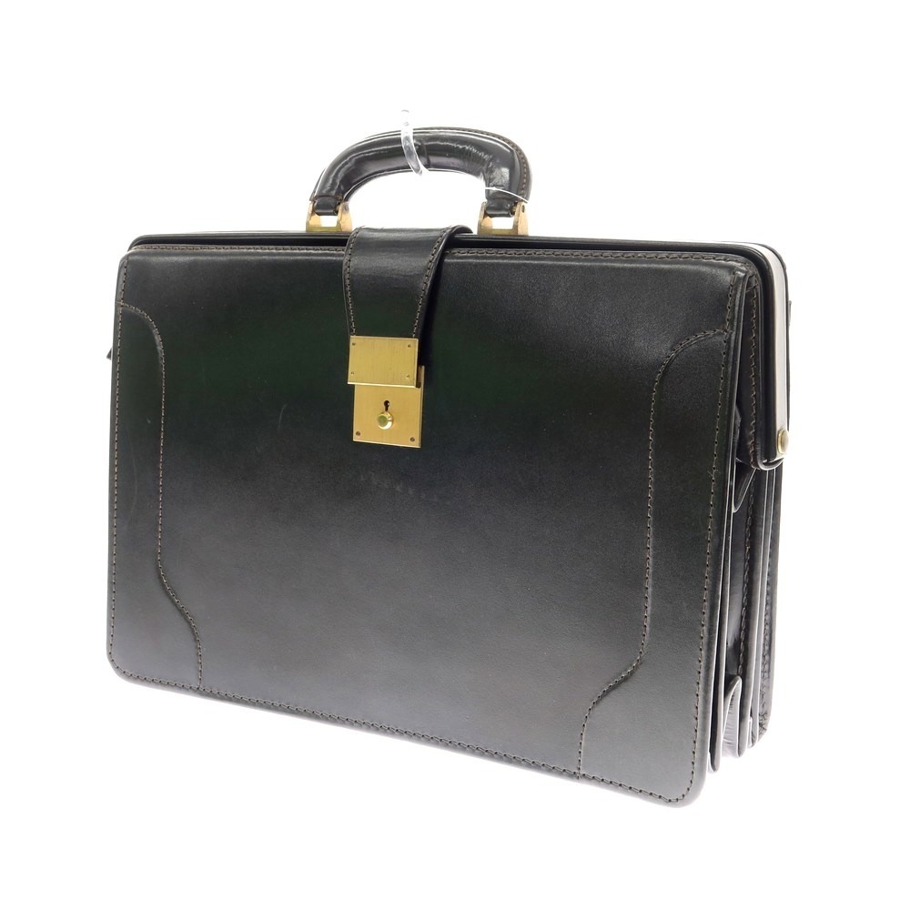 中古】パップワース PAPWORTH レザー ダレスバッグ ブラック【W45xH31