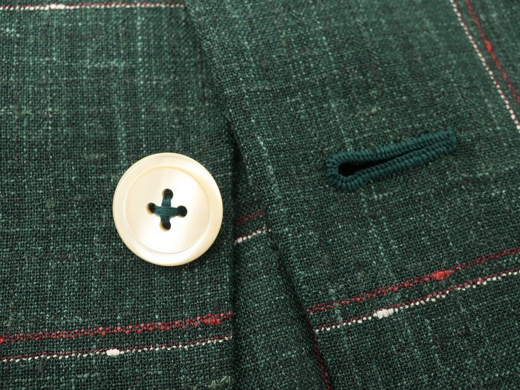 イザイア ISAIA CORTINA コルティナ ウールシルクリネン チェック 2つ