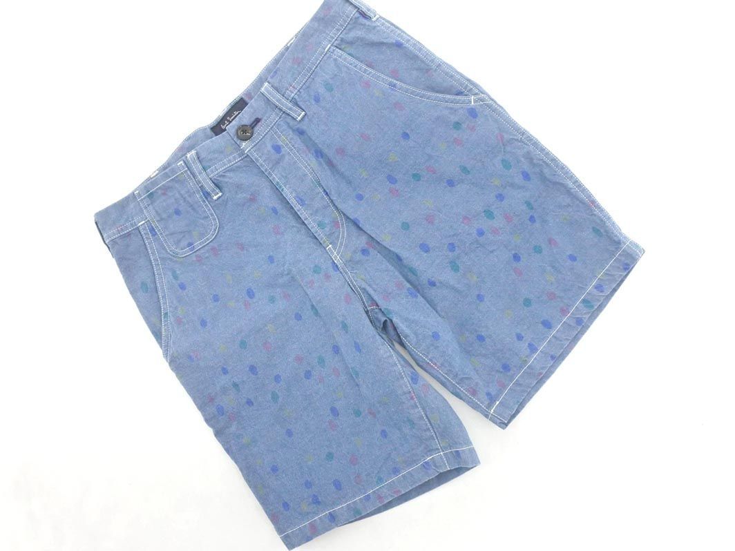 Paul Smith ポールスミス カラフルドット ボタンフライ ハーフ パンツ sizeS/紺 ■◆ ☆ deb0 メンズ_画像1