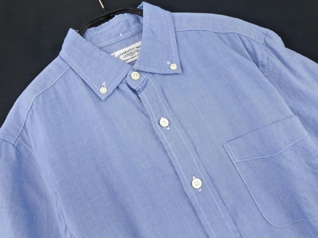 green label relaxing green lable lilac comb ng United Arrows short sleeves shirt sizeS/ blue #* * deb5 men's 