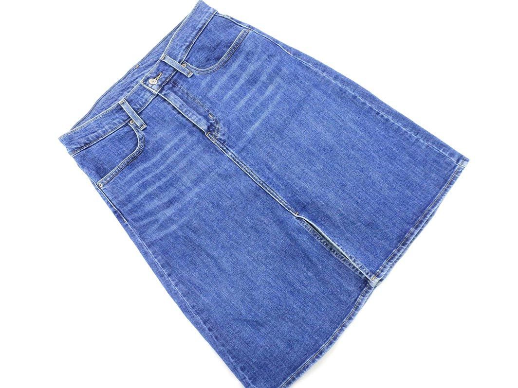 LEVI’S リーバイス 52364-0002 フロントスリット Aライン 台形 スカート size27/紺 ■■ ☆ deb5 レディース_画像1