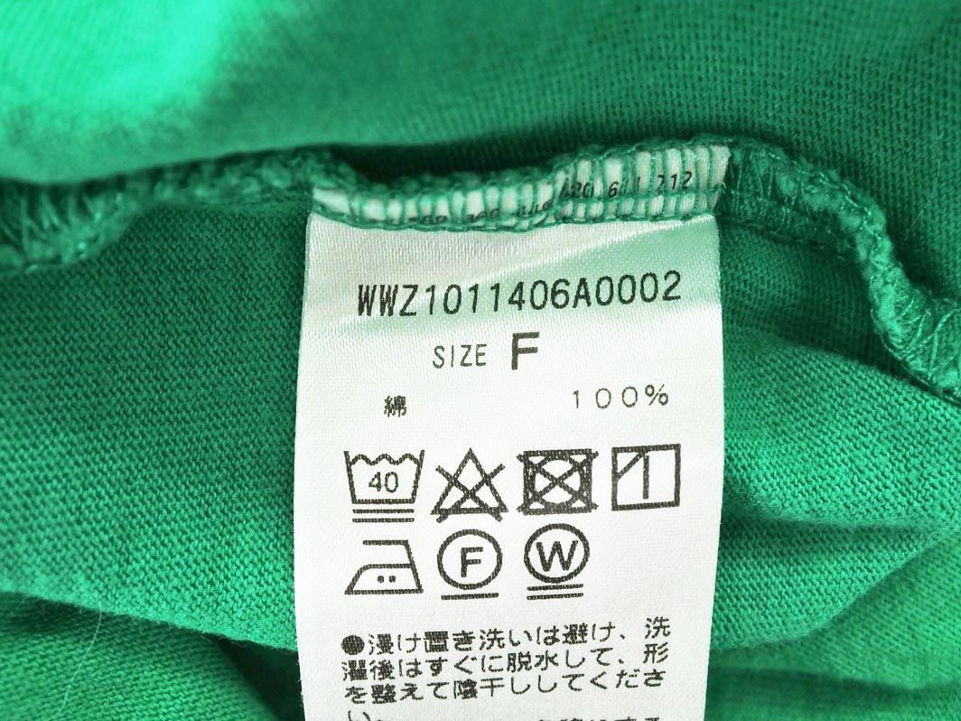 ネコポスOK フーズフーギャラリー 刺繍 Tシャツ sizeF/緑 ■◆ ☆ deb6 レディース_画像6