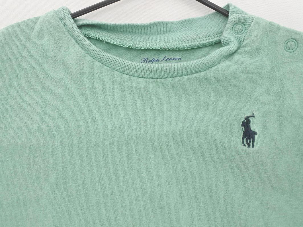 ネコポスOK Ralph Lauren ラルフローレン ロゴ 刺繍 Tシャツ size6M/緑 ■◆ ☆ ded1 子供服_画像2