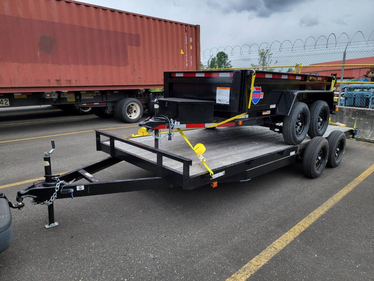  new car 7x18 flat deck in-vehicle trailer! approximately 548x208cm carrier, loading 2300kg. american style! heavy equipment, Thai knee house also!