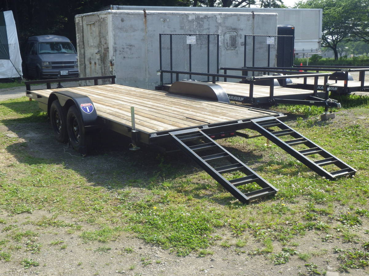  new car 7x18 flat deck in-vehicle trailer! approximately 548x208cm carrier, loading 2300kg. american style! heavy equipment, Thai knee house also!
