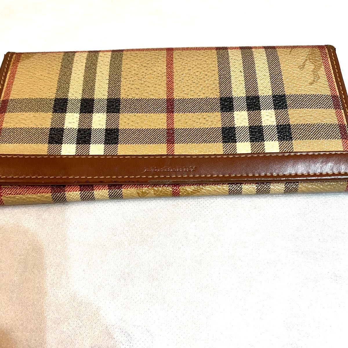 Burberry バーバリー 長財布 二つ折り シャドウチェック - 長財布