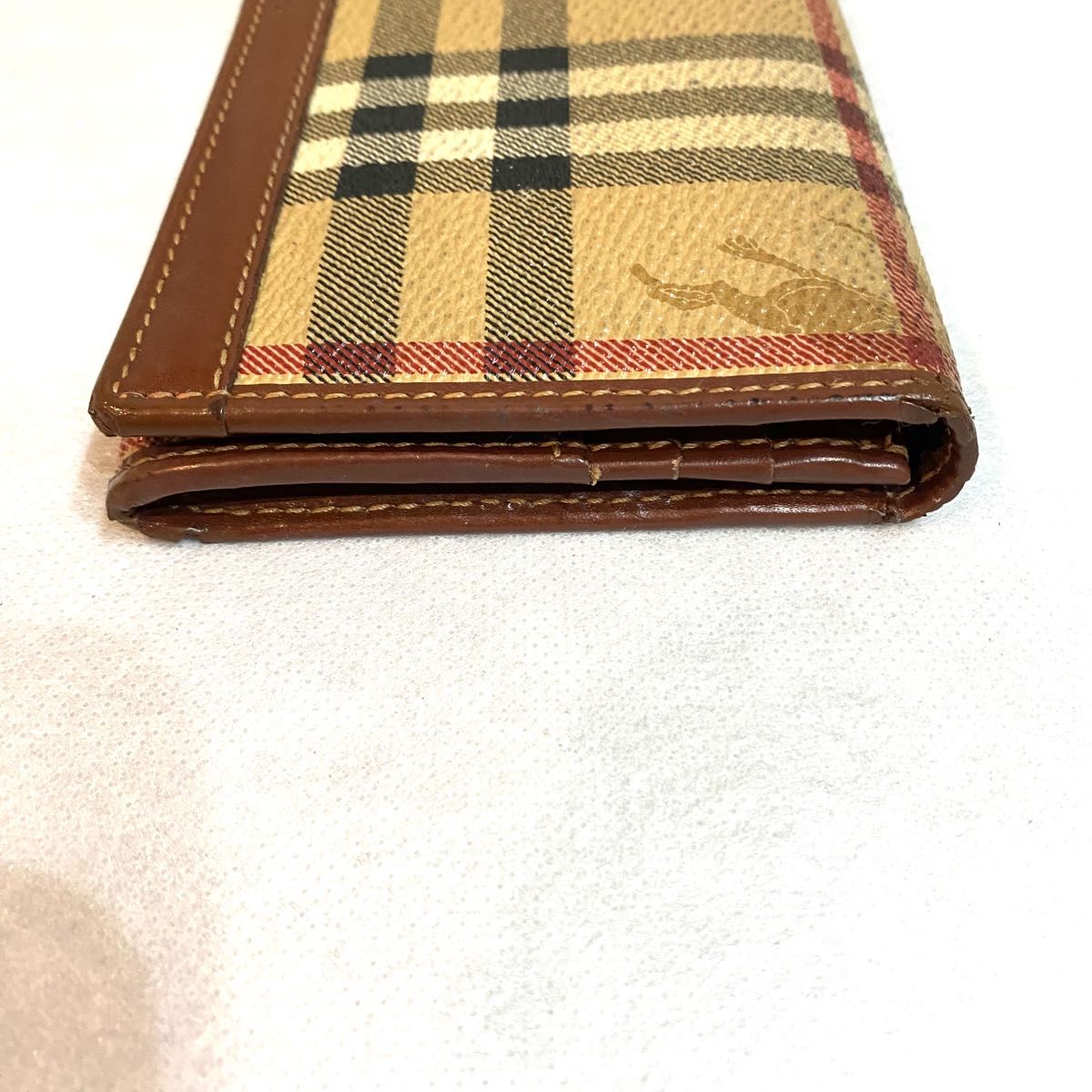 Burberry バーバリー 長財布 二つ折り シャドウチェック - 長財布