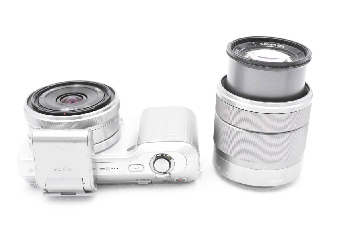 SONY Sony α NEX-3 silver mirrorless single‐lens reflex camera + E 16mm F2.8 + E 18-55mm F3.5-5.6 OSS lens (t3203)