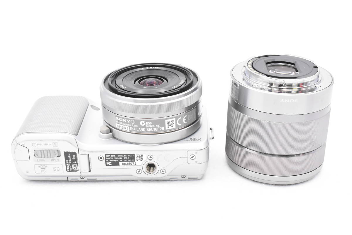 SONY Sony α NEX-3 silver mirrorless single‐lens reflex camera + E 16mm F2.8 + E 18-55mm F3.5-5.6 OSS lens (t3203)