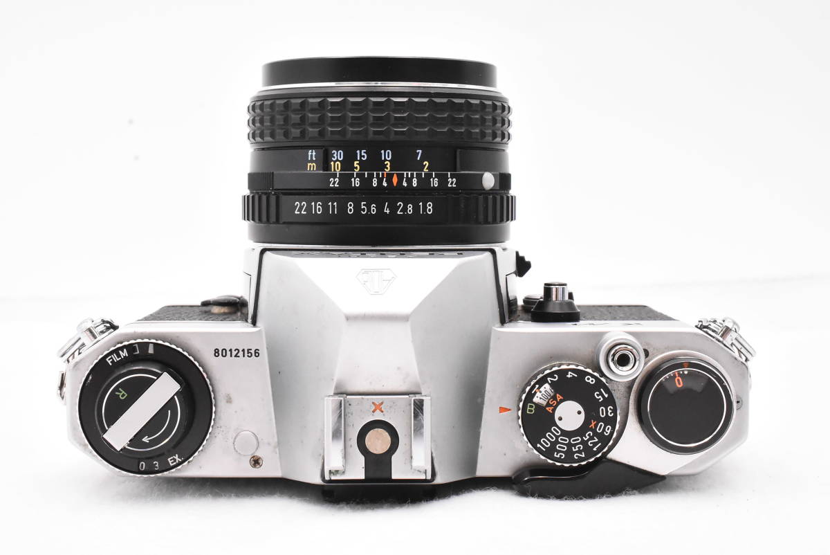 PENTAX ペンタックス KM シルバーボディ フィルムカメラ + SMC PENTAX 55mm F/1.8 レンズ (t2877)_画像5