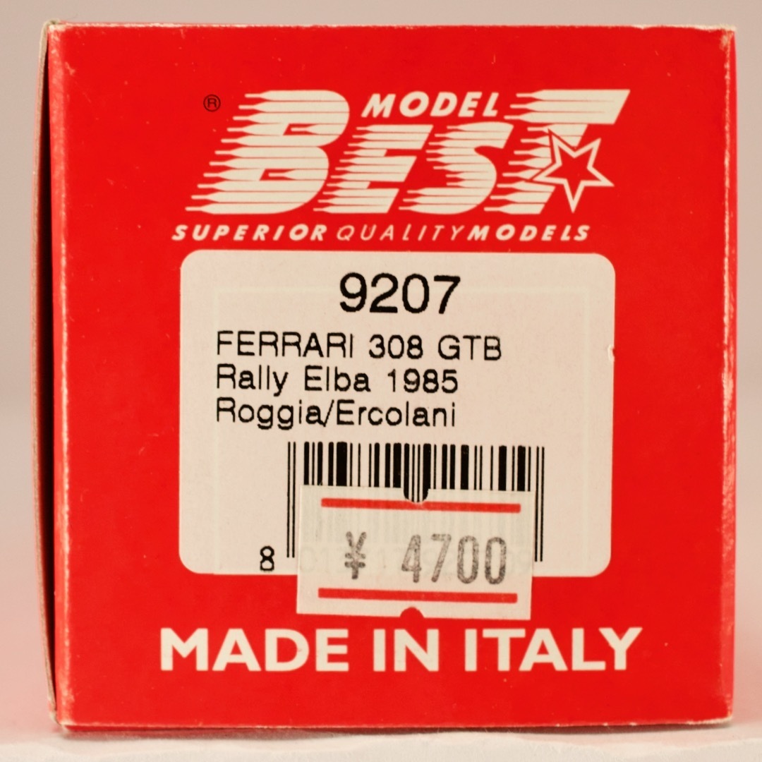  Best Model (BEST MODEL) FERRARI 308 GTB Rally Elba 1985 ROGGIA - ERCOLANI 1/43