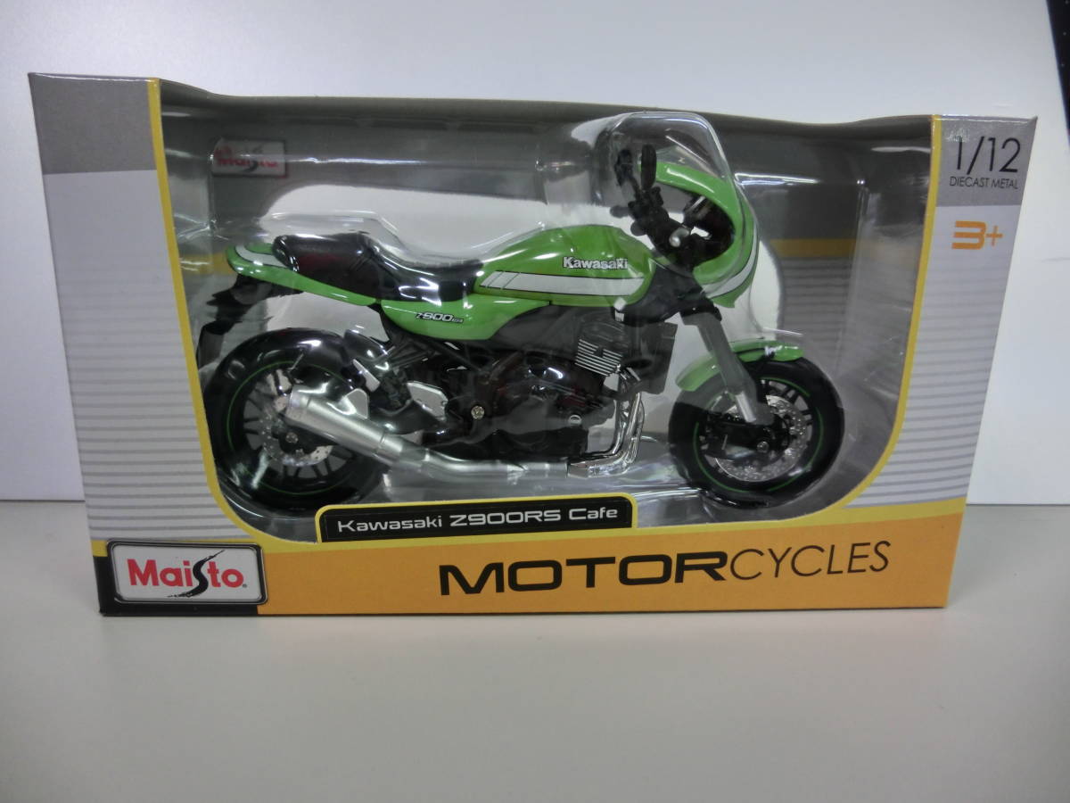 アオシマ Maisto 1/12 完成品バイクシリーズ KAWASAKI Z900RS カフェ ビンテージライムグリーン_画像1