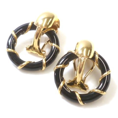 超爆安 J◇K18 個性的でお洒落♪デザイン earrings【ネコポスOK】 Gold