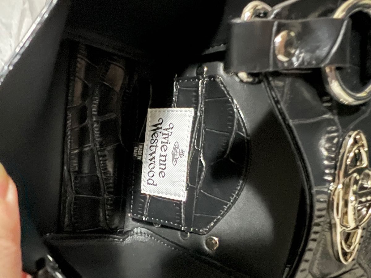 Vivienne Westwood チェーンストラップ BETTY クロコミニハンドバッグ