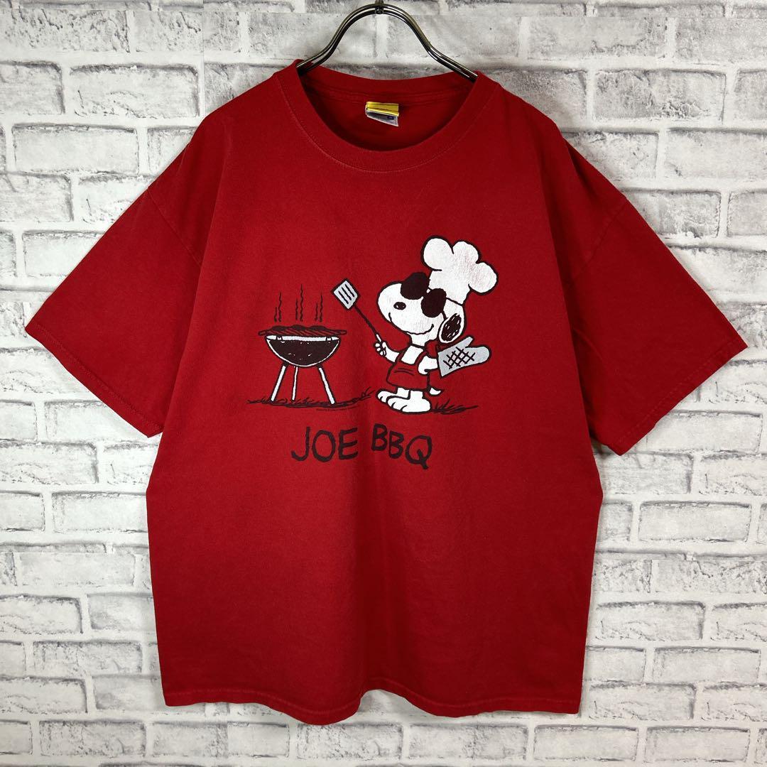 PEANUTS ピーナッツ スヌーピー バーベキュー Tシャツ 半袖 輸入品 春服 夏服 海外古着 キャラクター ゆったり アニメ