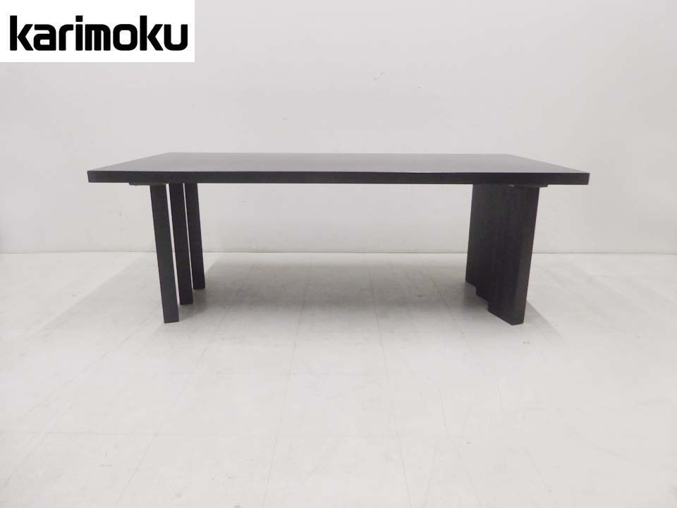 ■karimoku カリモク■DU5740 天然木無垢材 ダイニングテーブル 幅165cm_画像1