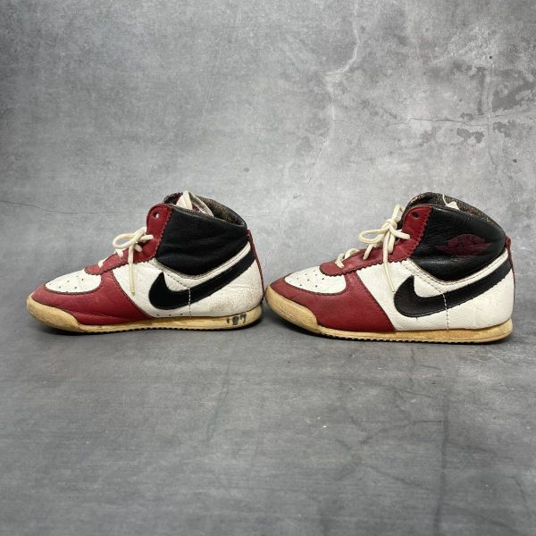 【送料無料】1980年代 ナイキ NIKE ベビージョーダン ファースト BABY JORDAN 1st キッズ スニーカー オリジナル 赤/白 ヴィンテージ S0034_画像2