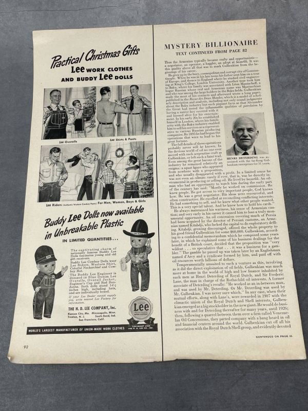 【送料無料】 1950年代 バディーリー BUDDY LEE 広告　アドバタイジング ヴィンテージ S0152